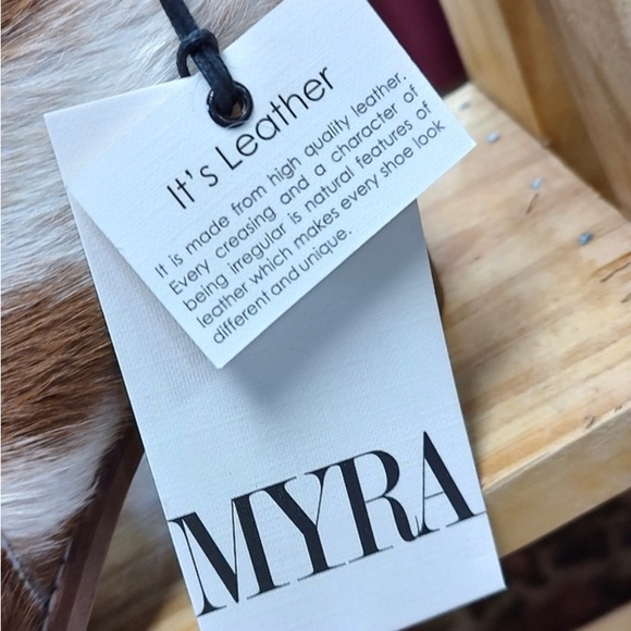✨Authentic MYRA Cow Hide Booties! 100% Leather and handcrafted! NWT AND BAG! - Picture 5 of 9